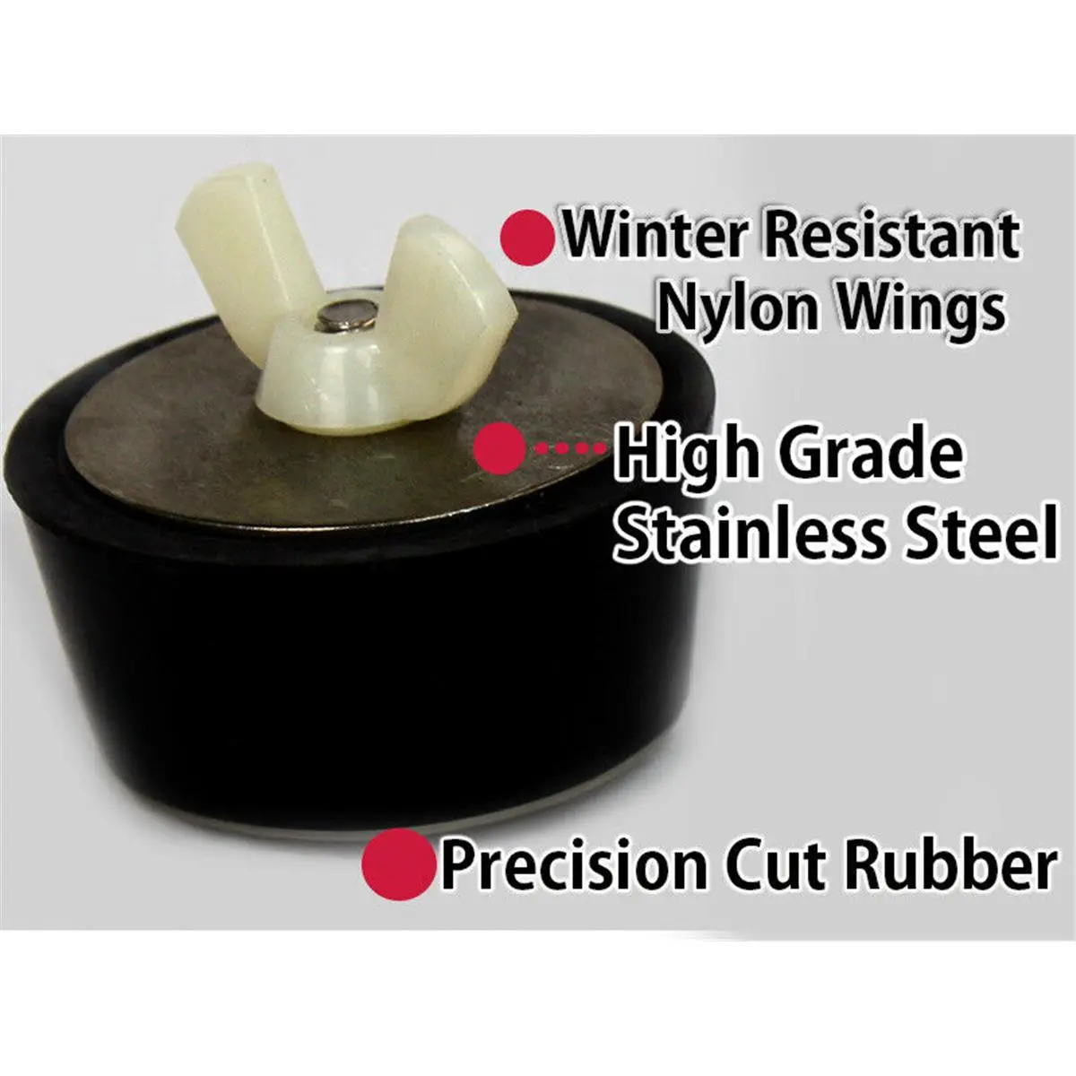 212 MAIN Winter Rubber Plug - Technical Products No.13.75, fits pipes with 2.5 in. pipe size, Pipe Size 2.5"