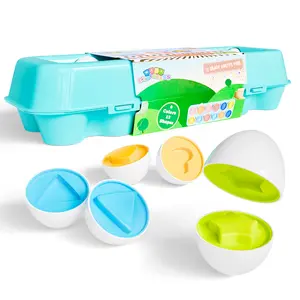 Lollipop Little Tikes Matching Egg Toy, Matching Egg 12pcs, Shape and Color Learning, Educational Puzzle Toy for Kids, Sensory Montessori Toys Great Easter Gift for Toddler
