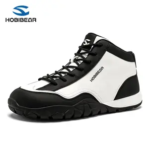 HOBIBEAR Men's and Women's Universal High-Top Lace-Up Simple Hiking Shoes - 0 Drop-Insole Design, Wide Mouth Design, Lightweight and Breathable, Suitable for Hiking, Camping, Daily Wearing, and Outdoor Activities such as Hiking and Camping