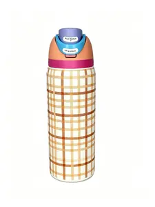 Owala 32oz Vintage Checkered Insulated Water Bottle - BPA-Free Drinkware with Easy Push-Button Lid, Keeps Drinks Cold or Hot All Day