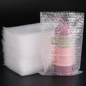 50 count Clear Bubble Out Bags, 8X12Inch Bubble Pouches Cushioning Packaging Bags for Moving and Storage, Shipping and Packing Supplies for Dishes Glasses Plates