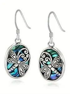 Boho Style Dragonfly Design Dangle Earrings, 2024 New Style Insect Design Dangle Earrings, Fashion Jewelry Accessories for Women Dainty Gift for Your Love