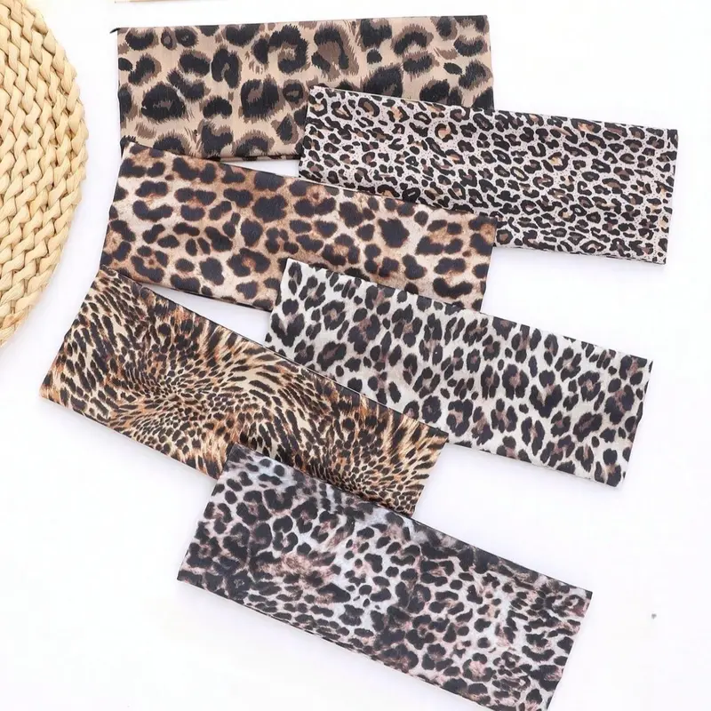 Leopard Pattern Hair Tie, Casual Versatile Fashionable Hair Accessories for Women, Hairbands, Minimalist Headwear Suitable for Thick Hair, Fashion Hair Accessories for Party, Fitness, Daily Clothing Decor, Sports Hair Band, Hair Accessories Set