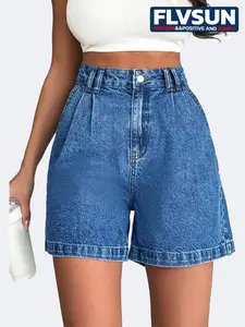 Women's Pocket Denim Shorts, Casual Fashion Denim Shorts for Daily Wear, Ladies Bottoms for Summer, Jean Shorts, Denim Mom Shorts, Casual Fashionable Shorts