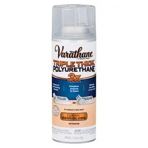 Varathane 1694710 11.25 oz Triple Thick Transparent Polyurethane Clear Semi-Gloss, Pack of 6