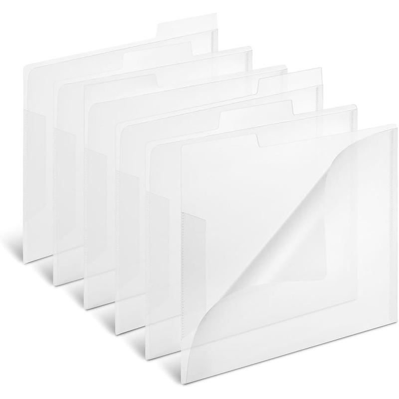 576460 Translucent Poly File Folders Clear 6/Pack TikTok Shop