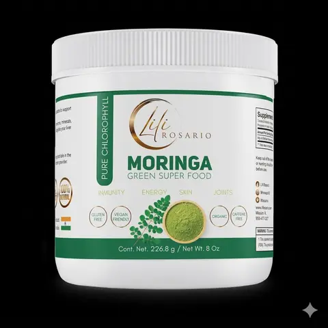 LILI ROSARIO MORINGA LEAF POWDER | PLANT-BASED SUPERFOOD | VEGAN DIETARY SUPPLEMENT | 8 OZ