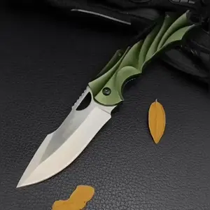 High Quality Folding Knife CJH420 Model 440C Blade Aluminum Handle Kitchen Knife Fruit Paring Knife Professional Bread Knife