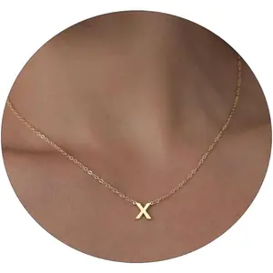 Initial Necklaces for Women, Dainty Letter Necklace Personalized  Initial Pendant Necklace Monogram Cute Letter Name Choker Necklaces Christmas