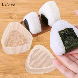 Triangular Plastic Sushi Rice Ball Maker Mould Onigiri Mold Set Kitchen Gadgets Stuff Transparent Bento Accessories Kitchen Tools