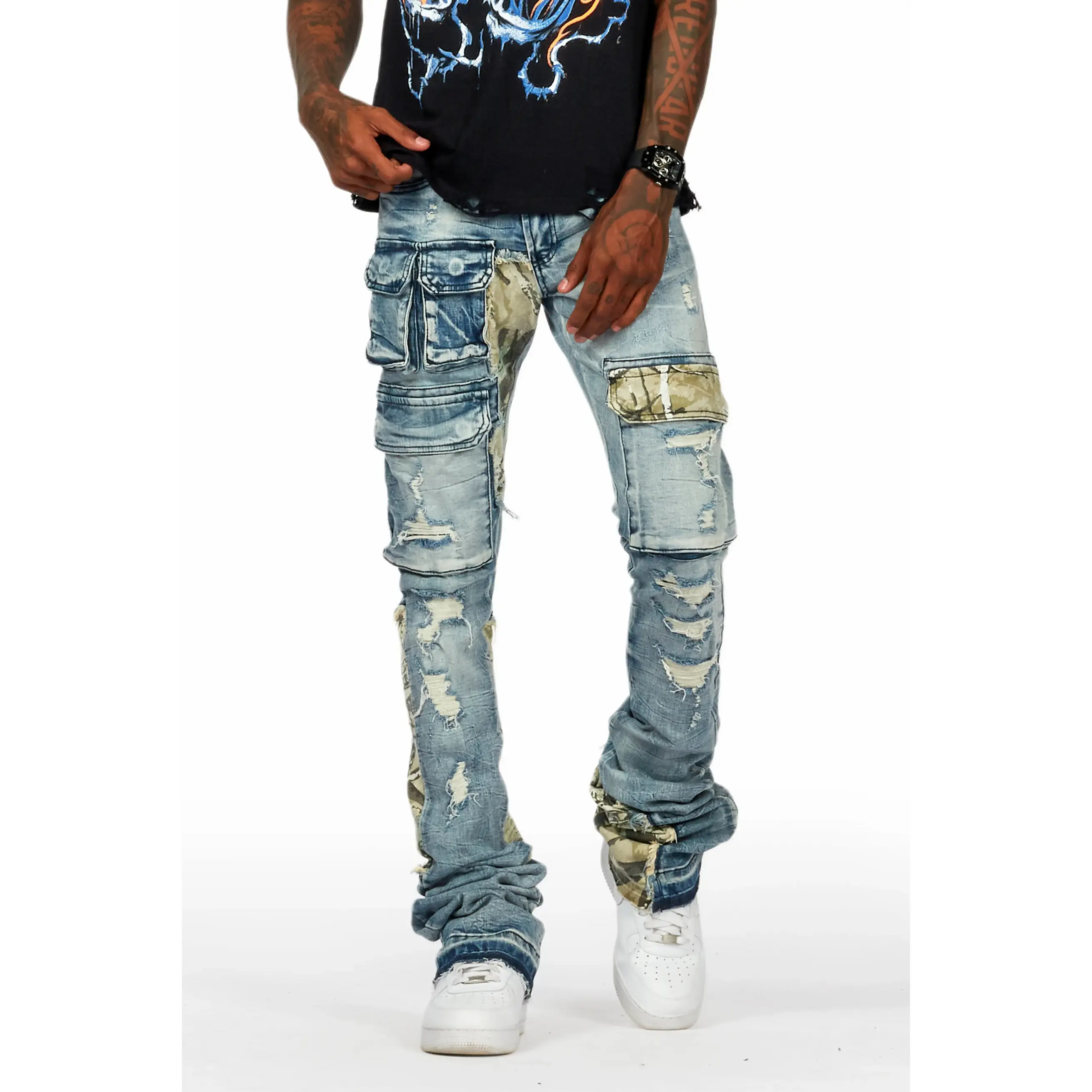 Zeta Blue Super Stacked Flare Jean