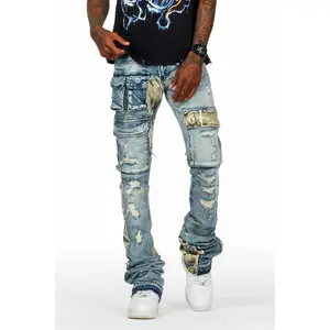 Zeta Blue Super Stacked Flare Jean