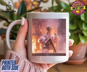 [SALE UP TO 50% + FREE SHIP] Distressed Doll Face Meme Mug, Doll Face Coffee Mug, Disgusted Doll Meme, Sarcastic Reaction Gift, Weird Humor Tea Cup, Unhinged Meme Mug