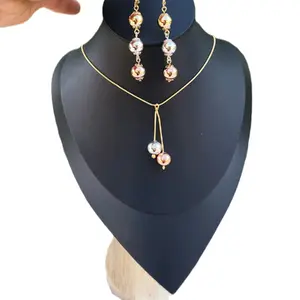 Beautiful Necklace Set with Earrings - Gold Plated
