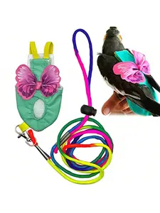 Parrot Bird Diapers With Harness Leash Flight Clothes Suit For Small Medium Birds Parakeets Parrot Cockatiel
