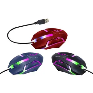 TOPTECH Wired Gaming Mouse with RGB Breathing Light and Ergonomic Design