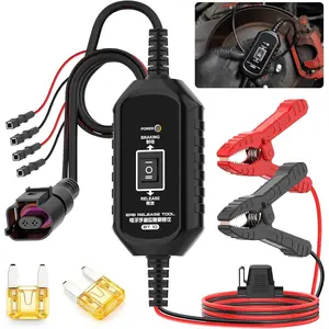 Emergency Release Tool, 2 Connect Ways&3 Fuse Dual-Channel Control, Over-Current & Reverse Polarity Protection Electronic Parking Brake Tool for Most Gasoline Hybrid EV Repair Road Rescue