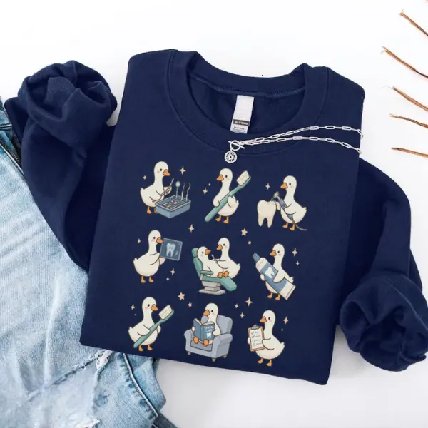 Funny Goose Dentist T-Shirt, Sweatshirt & Hoodie - Dental Hygienist Tee, Dental Assistant Gift, Dental Student Graduation Gift, Gift For Dentist