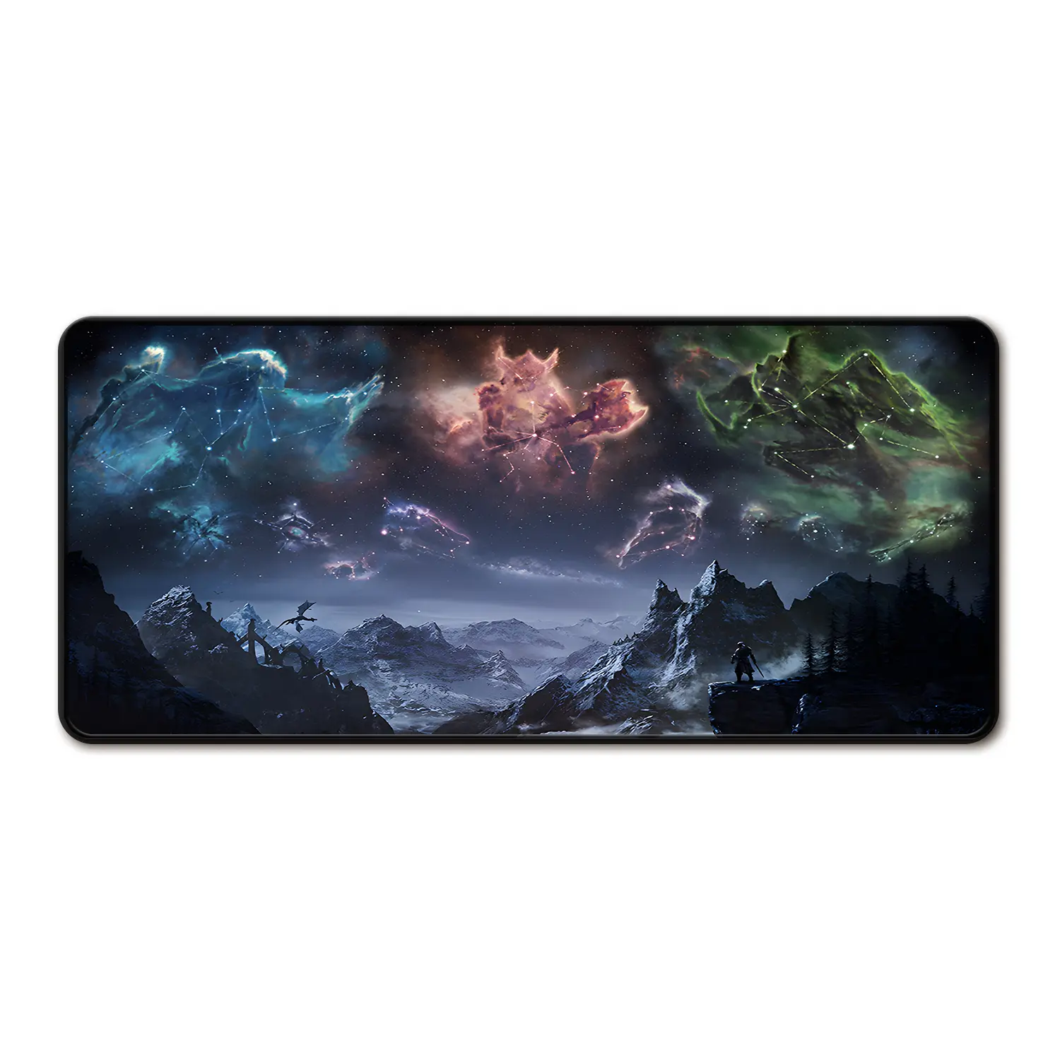 Extra Large Nostalgic Video Game Mousepad - Classic Scrolls Design - Anti-Slip Rubber Base - Large or Extra Large Size