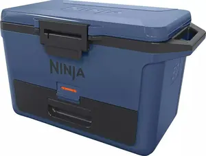 Ninja FrostVault 50 Qt Insulated Cooler with Secure Lid Durable Design for Outdoor Use Blue and Black