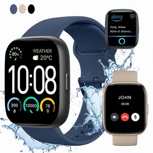 Fitness Smartwatch with Alexa, Built-in Alexa, IP68 Waterproof Design, Sports Health Monitoring, 100+ Exercise Modes, Compatible with iOS and Android for Active Lifestyle, Can be a Gift for Men and Women, Wireless Smart Watch