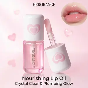 HERORANGE Clear Hydrating Lip Oil Set - 3-Piece Non-Sticky Fast-Absorbing Lip Treatment｜Smooth Lip Lines & Repair Dry Chapped Lips｜Long-Lasting Dewy Glass Glow｜Cruelty-Free Daily Lip Care for All Skin Tones #lipoil