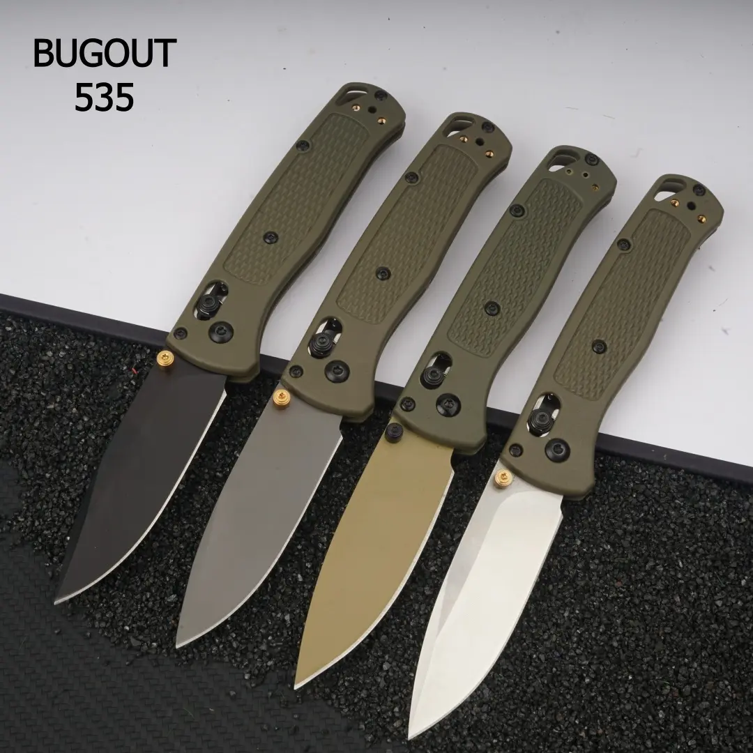 Bugout 535 Folding Knife Nylon Fiber Handle EDC Pocket Knife Outdoor Camping Hiking Tactical Utility Knife US Fast Shipping