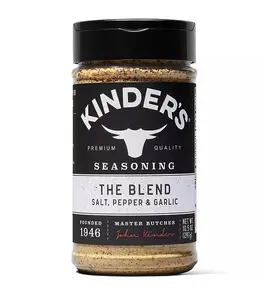Kinder's The Blend Seasoning Salt Pepper & Garlic 10.5 oz Gluten-Free Non-GMO No Added MSG for Grilled Meats US Premium Quality