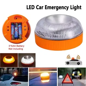 Emergency Warning Light LED Emergency Light - Magnetic Portable Car Flashing Warning Light Warning Triangle for Car and Motorcycle Road Accident Lamp Beacon Emergency Lamp Car Alert Light Car Alert Light Accessories
