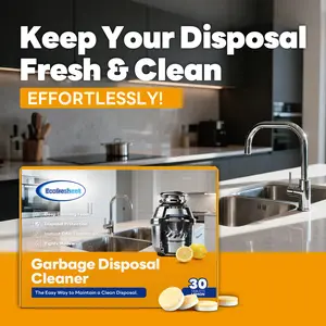 Garbage Disposal er And Deodorizer Tablets 30 Pack - 1 Year Supply Kitchen Sink er And Deodorizer, Septic Safe Foaming er, Lemon Scent, Removes Odor-Causing Residues Household Cleaner cleaning supplies and tools