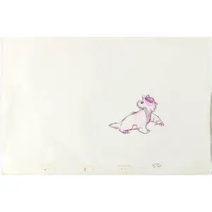 Fox and the Hound Mr Digger 2 Disney Production Animation Cel Drawings 1981 5-6
