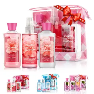 Vital Luxury Body Care Gift Set for Women 3 Pcs Travel Size Shower Gel Body Lotion & Body Mist Moisturizing Long Lasting Scent Holiday Birthday Gift
