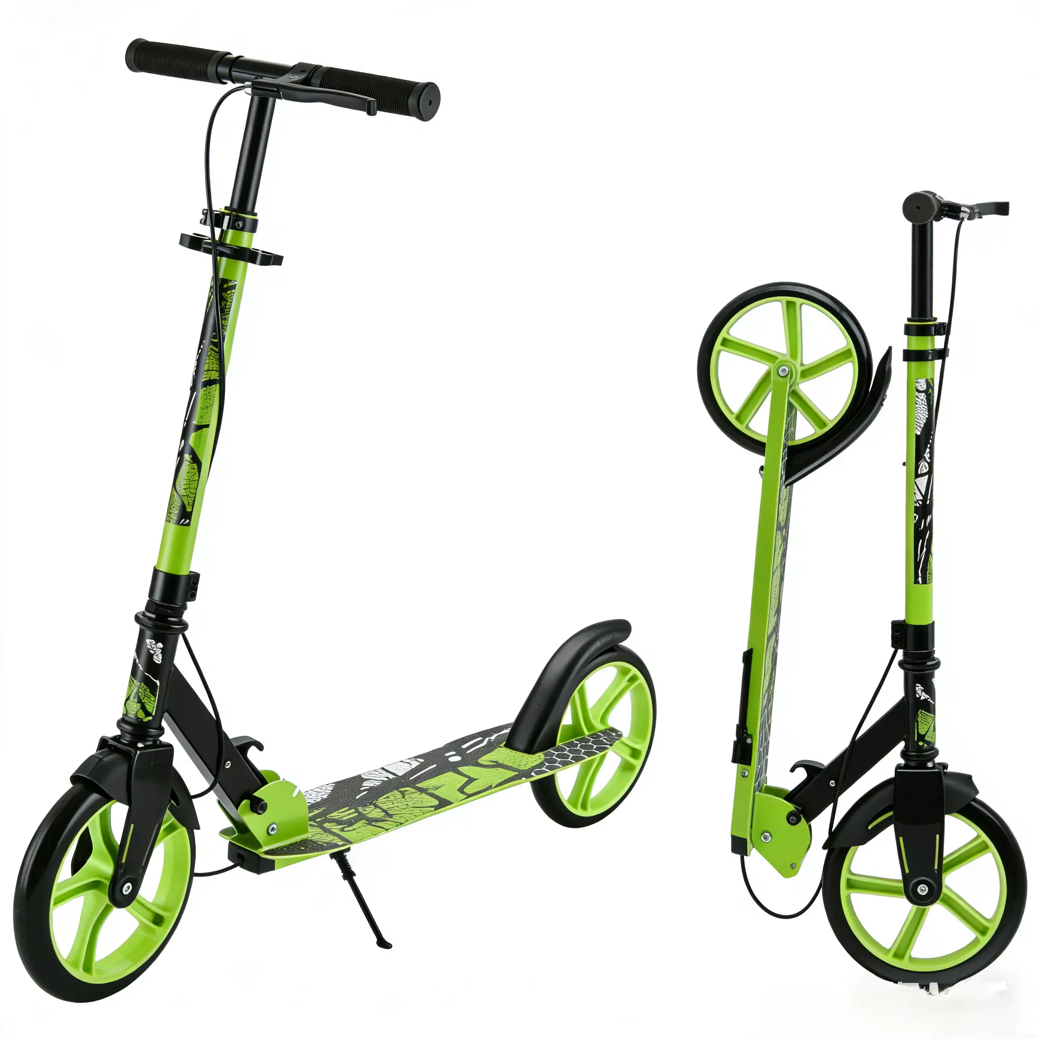 Heavy-Duty Foldable Stunt Scooter for Kids, 6+ Ages, 220Lbs Capacity, 3-Height Adjustable Handlebar, Durable Construction, Folding Scooter | Friday Savings Deal, Stunt Scooters