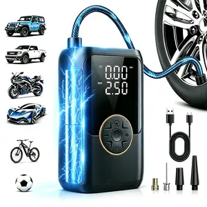 Portable air pump,Wireless tire inflator,Auto repair tools,Tire inflation tools,150PSIHigh-performance air compressor，Suitable for car tires, bicycles, basketballs, footballs, volleyballs, swim rings and more.Motorcycle repair tools, car accessories
