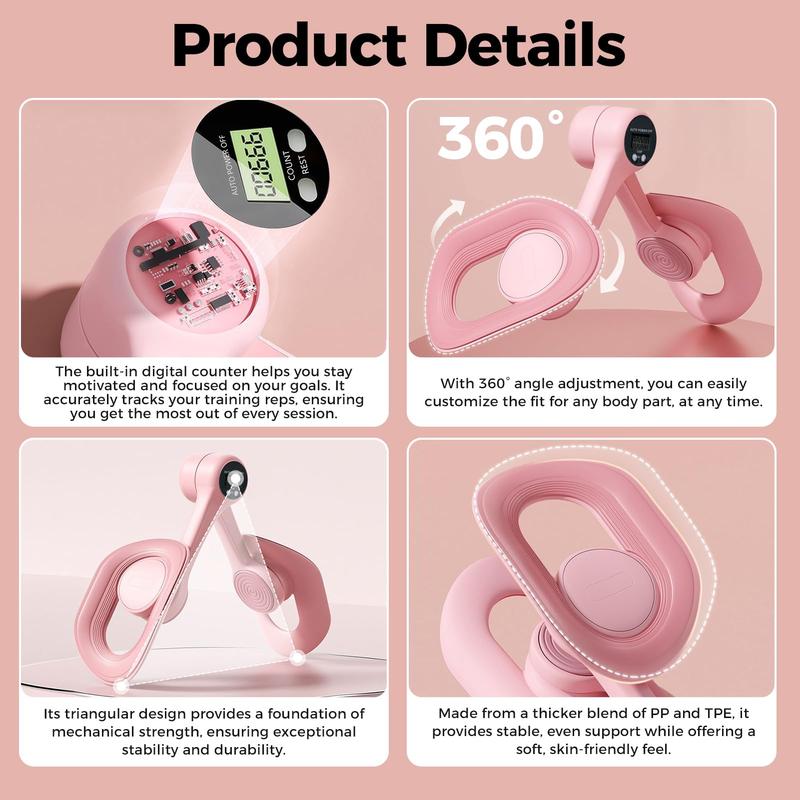 Thigh Exerciser,Home Gym Strength Training Equipment for Leg & Hip & Arm Muscles,Portable Home Fitness Equipment for Daily Workouts,Resistance Trainer for Leg, Hip & Arm Toning