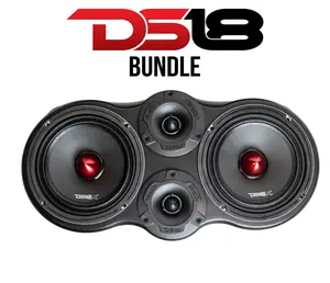 DS18 Car Audio Bundle – SS-SSTT265-3-VINYL Panel for Standard Cab Trucks + DS18 Pair PRO-X6.4BM Midrange Speakers & PRO-TW1X/BK Tweeters | Pro Audio Package