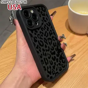 Fashion Leopard-print Pattern Phone Case, Anti-drop Cellphone Protective Case, All-inclusive Shockproof Mobile Phone Cover for iPhone 13 14 15 Pro Max