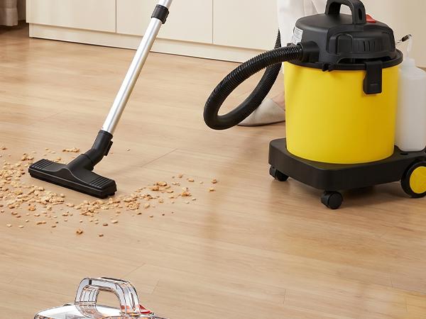 PRETEC 5.5+1 Gallon Wet & Dry Vacuum &ndash; 17 kPa Powerful Suction, 4-in-1 Multi-Purpose Cleaner with 15 ft Cord, Quiet 70 dB Operation &ndash; Ideal for Dog Hair, Garage, Home & Car