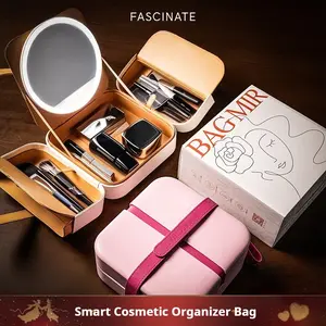 2-in-1 Mirror Makeup Bag – Portable Travel Vanity with Stylish Design, Large Capacity & Waterproof PU, Perfect Gift for Birthday, Christmas, Mother’s Day & Holidays