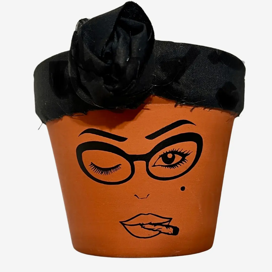 TheWeedLady Clay Pot Modern Round