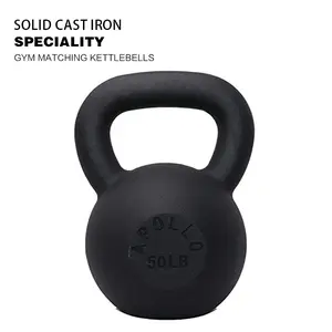 50LB  Powder Coated Cast Iron Kettlebell for Men and Women's Gym, Same Family Kettlebell