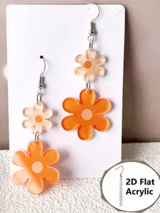 1 pair  Acrylic Flower Earrings, Single and Dual Design, Elegant and Fashionable, Perfect for Valentine's Day Gift, Daily Wear Jewelry