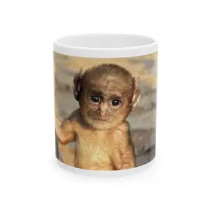 Hilarious Monkeys| Baby Monkey Ceramic Mug, (11oz, 15oz) | Funny Mugs |