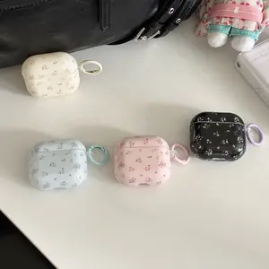 Four-Color Floral Earphone Case for Apple AirPods Pro 2/AirPods Pro/AirPods 4/AirPods 3/AirPods 2, Fashionable Women's Design, Flower