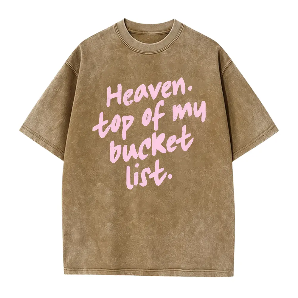 Funny Christian Shirt, Heaven Of My Bucket List, Faith Humor Tee, Christian Summer Shirt, Religious Quote Shirt