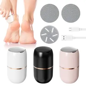 USB Rechargeable Electric Foot File, Exfoliating Callus Remover, 2 Speed Adjustment And Two Grinding Heads For Remove Calluses, Professional Foot Care Tool for Home Use