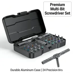24 in 1 DlY Set,1 Set Switchable Shape Magnetic Set,Compact and Portable Ratchet Screw0driver SetHome Repair Tool Box Gift for Thanksgiving,Christmas,New Year Screwdriver Multifunctional Screwdriver Tool Set