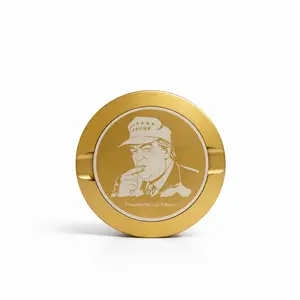 Pocket Storage Container -funny president Edition | Compact Round Tin for Travel & EDC