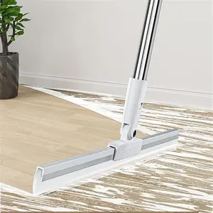 Squeegee Broom for Floor,62" Long Handle Window Squeegee, Silicone Pet Hair Remover,Magic Broom for Indoor Cleaning,Cleans glass, hair, fine dust, liquids, suitable for Smooth Floors, Rugs