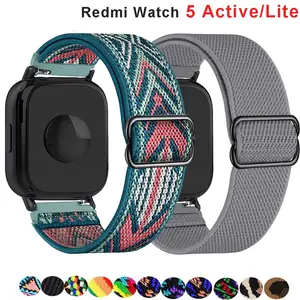 Nylon Strap For Redmi watch 5 active/5 lite smartwatch belt Adjustable Elastic Bracelet correa Xiaomi Redmi watch 5 active band